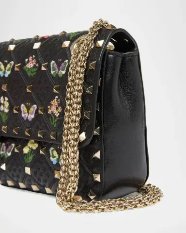 Valentino Garavani Embroidered Quilted Leather Shoulder Bag | Thumbnail 6 Valentino Garavani Embroidered Quilted Leather Shoulder Bag | Thumbnail 6