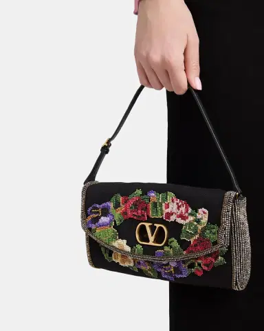 Valentino Garavani Floral Beaded Shoulder Bag | Thumbnail 2 Valentino Garavani Floral Beaded Shoulder Bag | Thumbnail 2
