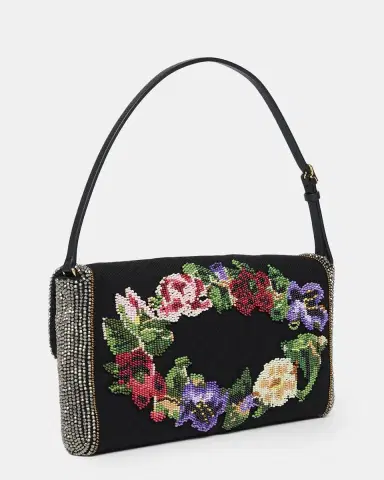 Valentino Garavani Floral Beaded Shoulder Bag | Thumbnail 3 Valentino Garavani Floral Beaded Shoulder Bag | Thumbnail 3