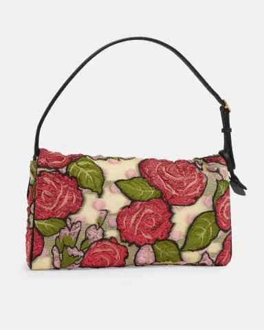 Valentino Garavani Small Floral Jacquard Shoulder Bag | Thumbnail 3 Valentino Garavani Small Floral Jacquard Shoulder Bag | Thumbnail 3