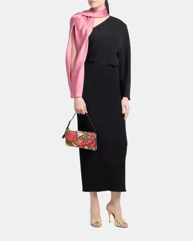 Valentino Garavani Small Floral Jacquard Shoulder Bag | Thumbnail 5 Valentino Garavani Small Floral Jacquard Shoulder Bag | Thumbnail 5