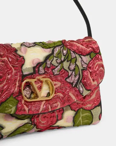 Valentino Garavani Small Floral Jacquard Shoulder Bag | Thumbnail 6 Valentino Garavani Small Floral Jacquard Shoulder Bag | Thumbnail 6