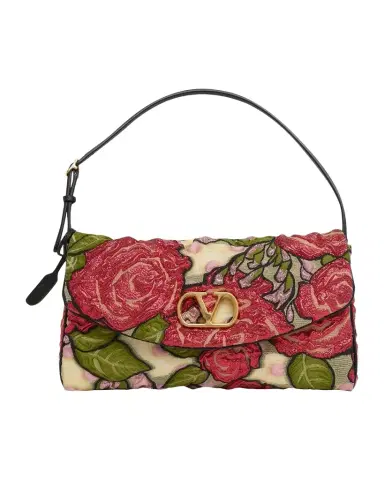 Valentino Garavani Small Floral Jacquard Shoulder Bag | Thumbnail 1 Valentino Garavani Small Floral Jacquard Shoulder Bag | Thumbnail 1