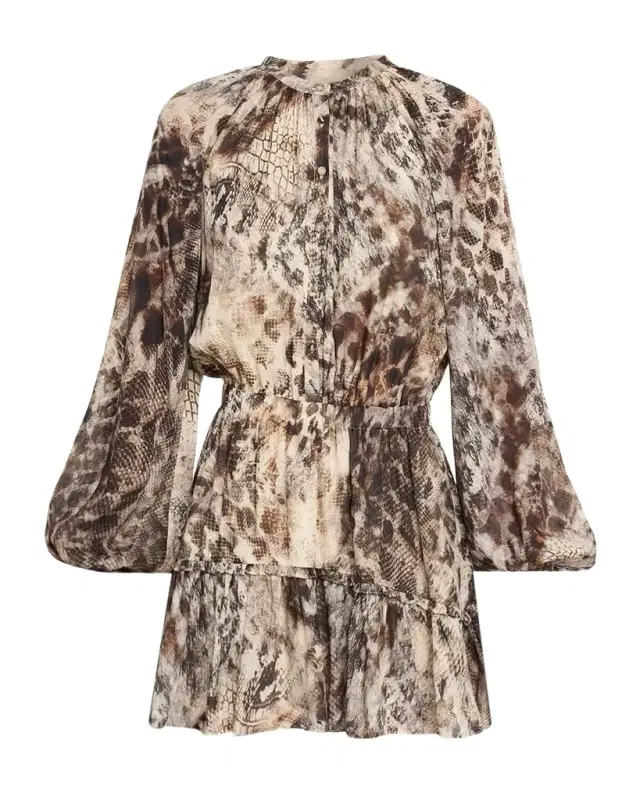 Vivi Snake-Printed Mini Dress Vivi Snake-Printed Mini Dress