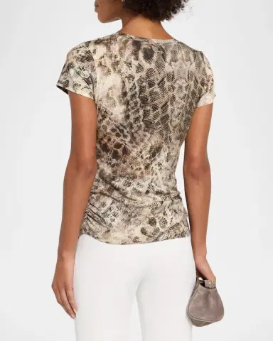 Ramy Brook Kate Python T-Shirt | Thumbnail 3 Ramy Brook Kate Python T-Shirt | Thumbnail 3