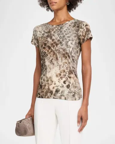 Ramy Brook Kate Python T-Shirt | Thumbnail 4 Ramy Brook Kate Python T-Shirt | Thumbnail 4
