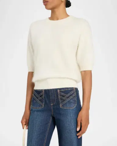 Ramy Brook Elbow-Sleeve Cashmere Sweater | Thumbnail 4 Ramy Brook Elbow-Sleeve Cashmere Sweater | Thumbnail 4