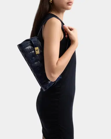 Ferragamo Hug Whispers Patent Leather East-West Shoulder Bag | Thumbnail 2 Ferragamo Hug Whispers Patent Leather East-West Shoulder Bag | Thumbnail 2