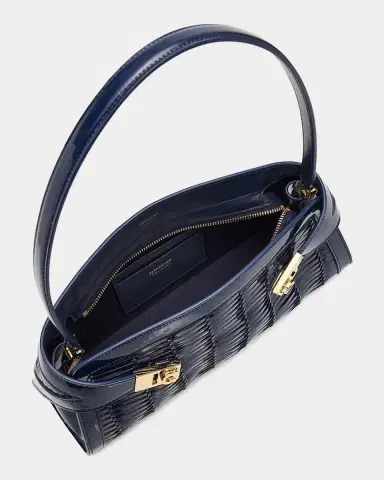 Ferragamo Hug Whispers Patent Leather East-West Shoulder Bag | Thumbnail 4 Ferragamo Hug Whispers Patent Leather East-West Shoulder Bag | Thumbnail 4