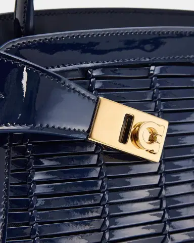 Ferragamo Hug Whispers Patent Leather East-West Shoulder Bag | Thumbnail 6 Ferragamo Hug Whispers Patent Leather East-West Shoulder Bag | Thumbnail 6