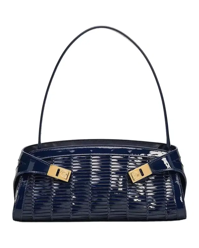 Hug Whispers Patent Leather East-West Shoulder Bag Hug Whispers Patent Leather East-West Shoulder Bag