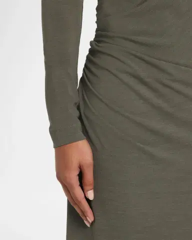 Brunello Cucinelli Long-Sleeve Wool Jersey Midi Dress | Thumbnail 5 Brunello Cucinelli Long-Sleeve Wool Jersey Midi Dress | Thumbnail 5