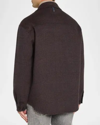 Mackage Men's Glen Check Wool-Blend Coat | Thumbnail 3 Mackage Men's Glen Check Wool-Blend Coat | Thumbnail 3