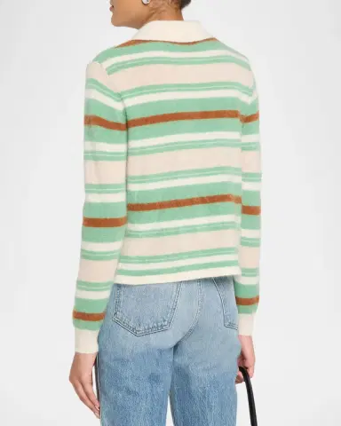 Guest In Residence Grizzly Cashmere Crop Rugby Sweater | Thumbnail 3 Guest In Residence Grizzly Cashmere Crop Rugby Sweater | Thumbnail 3