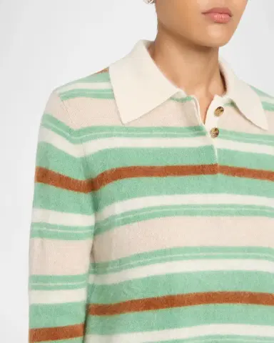 Guest In Residence Grizzly Cashmere Crop Rugby Sweater | Thumbnail 5 Guest In Residence Grizzly Cashmere Crop Rugby Sweater | Thumbnail 5