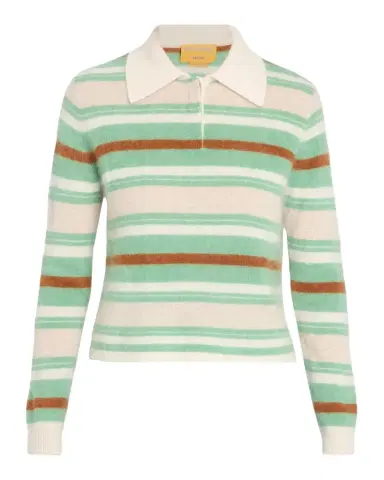 Guest In Residence Grizzly Cashmere Crop Rugby Sweater | Thumbnail 1 Guest In Residence Grizzly Cashmere Crop Rugby Sweater | Thumbnail 1