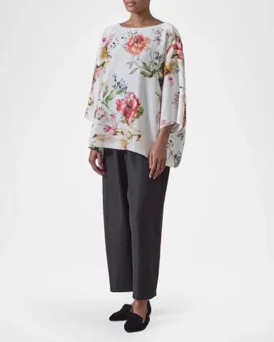 Eskandar A-Line Scoop Neck Top - Mid Plus Length | Thumbnail 2 Eskandar A-Line Scoop Neck Top - Mid Plus Length | Thumbnail 2