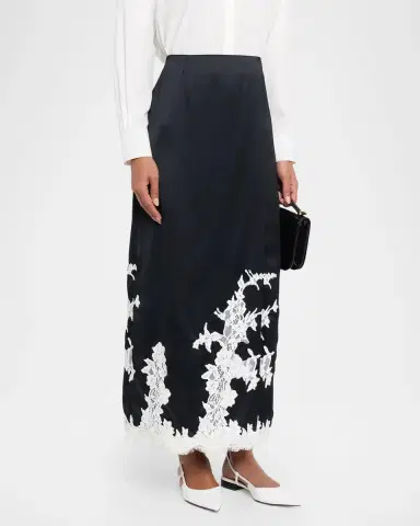 Simkhai Dominique Satin Midi Skirt | Thumbnail 4 Simkhai Dominique Satin Midi Skirt | Thumbnail 4