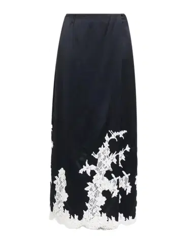 Simkhai Dominique Satin Midi Skirt | Thumbnail 1 Simkhai Dominique Satin Midi Skirt | Thumbnail 1
