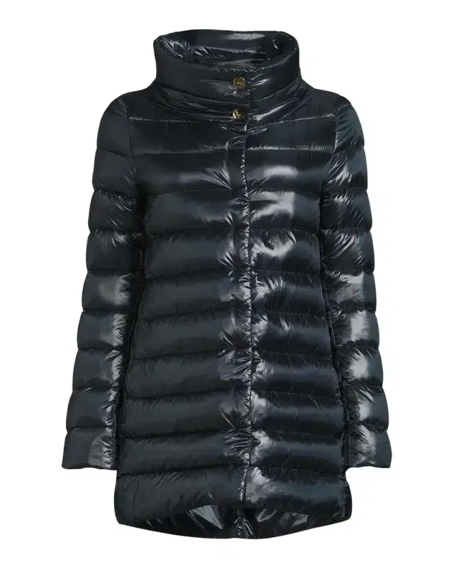 Amelia Water-Resistant Ultralight Nylon A-Line Puffer Jacket Amelia Water-Resistant Ultralight Nylon A-Line Puffer Jacket