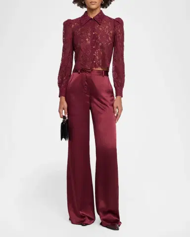 L'Agence Pilar Wide-Leg Silk Pants | Thumbnail 2 L'Agence Pilar Wide-Leg Silk Pants | Thumbnail 2