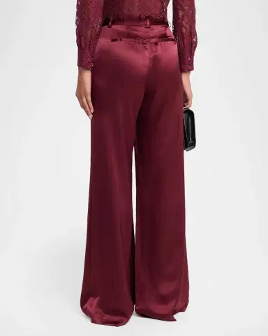L'Agence Pilar Wide-Leg Silk Pants | Thumbnail 3 L'Agence Pilar Wide-Leg Silk Pants | Thumbnail 3