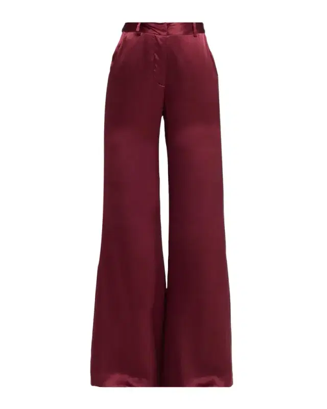 Pilar Wide-Leg Silk Pants Pilar Wide-Leg Silk Pants