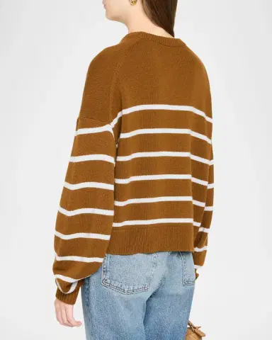Theory Striped Cashmere Crewneck Sweater | Thumbnail 3 Theory Striped Cashmere Crewneck Sweater | Thumbnail 3