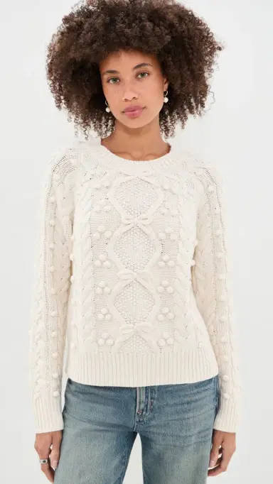 LoveShackFancy Mavelle Pullover Sweater | Thumbnail 2 LoveShackFancy Mavelle Pullover Sweater | Thumbnail 2