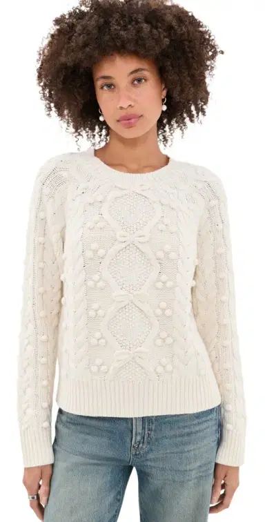 LoveShackFancy Mavelle Pullover Sweater | Thumbnail 1 LoveShackFancy Mavelle Pullover Sweater | Thumbnail 1