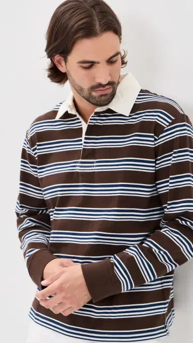 Corridor Mini Stripe Rugby Polo | Thumbnail 3 Corridor Mini Stripe Rugby Polo | Thumbnail 3