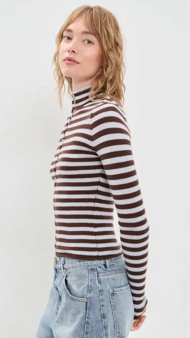 Guizio Fitted Knit Crew Neck | Thumbnail 4 Guizio Fitted Knit Crew Neck | Thumbnail 4