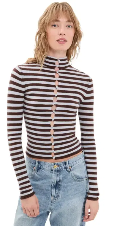 Guizio Fitted Knit Crew Neck | Thumbnail 1 Guizio Fitted Knit Crew Neck | Thumbnail 1