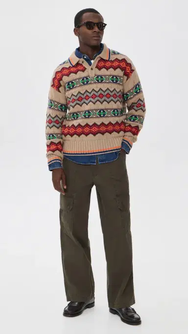 Polo Ralph Lauren Original Label Fairisle Polo Sweater | Thumbnail 5 Polo Ralph Lauren Original Label Fairisle Polo Sweater | Thumbnail 5