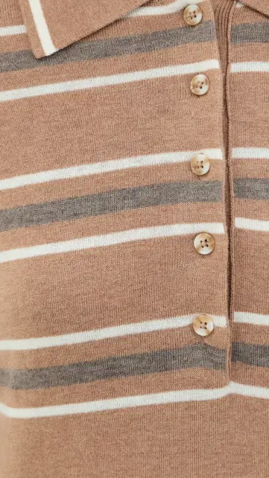 Varley Mayra Stripe Knit Polo Top | Thumbnail 6 Varley Mayra Stripe Knit Polo Top | Thumbnail 6