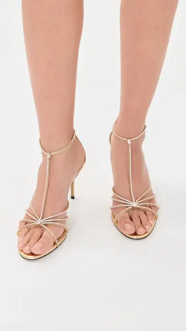 Mach & Mach Daisy Shiny Nappa Cage Stiletto Sandals | Thumbnail 3 Mach & Mach Daisy Shiny Nappa Cage Stiletto Sandals | Thumbnail 3
