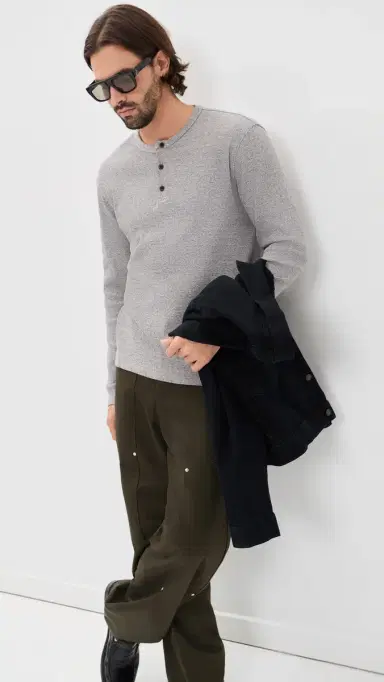 Ag Bryce Long Sleeve Henley | Thumbnail 5 Ag Bryce Long Sleeve Henley | Thumbnail 5