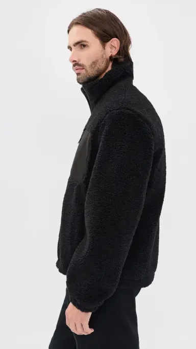 Vince Faux Sherpa Zip Jacket | Thumbnail 4 Vince Faux Sherpa Zip Jacket | Thumbnail 4