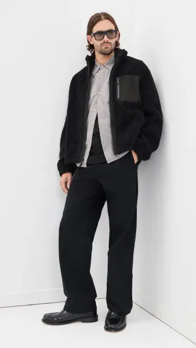 Vince Faux Sherpa Zip Jacket | Thumbnail 5 Vince Faux Sherpa Zip Jacket | Thumbnail 5