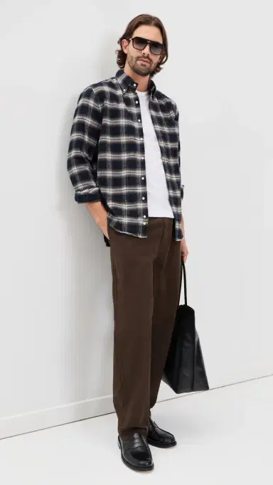 Gitman Vintage Heavy Pique Flannel Shirt | Thumbnail 5 Gitman Vintage Heavy Pique Flannel Shirt | Thumbnail 5