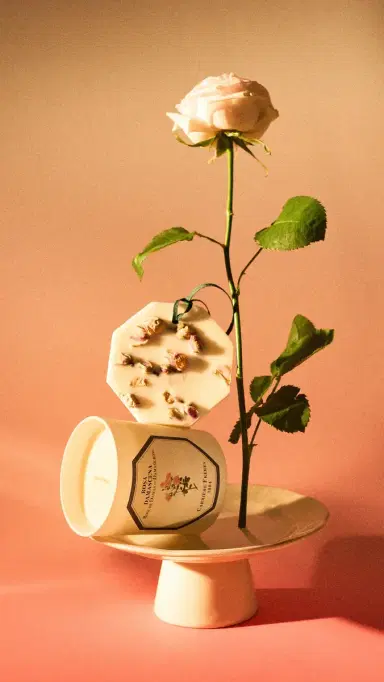 Carriere Freres Damask Rose Candle No Color | Thumbnail 4 Carriere Freres Damask Rose Candle No Color | Thumbnail 4