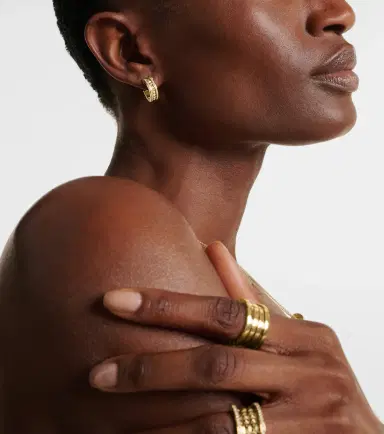 BVLGARI B. zero1 18kt gold hoop earrings with diamonds | Thumbnail 6 BVLGARI B. zero1 18kt gold hoop earrings with diamonds | Thumbnail 6