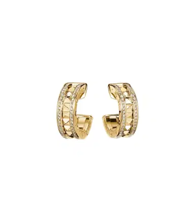 BVLGARI B. zero1 18kt gold hoop earrings with diamonds | Thumbnail 1 BVLGARI B. zero1 18kt gold hoop earrings with diamonds | Thumbnail 1