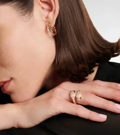 BVLGARI Serpenti Seduttori 18kt rose gold ring with diamonds and rubellites | Thumbnail 3 BVLGARI Serpenti Seduttori 18kt rose gold ring with diamonds and rubellites | Thumbnail 3