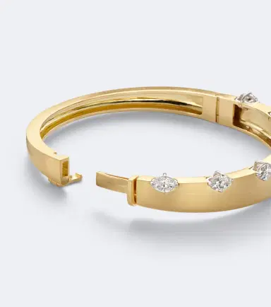 Nikos Koulis Me 18kt gold bangle with diamonds | Thumbnail 2 Nikos Koulis Me 18kt gold bangle with diamonds | Thumbnail 2