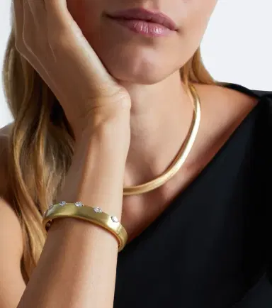 Nikos Koulis Me 18kt gold bangle with diamonds | Thumbnail 4 Nikos Koulis Me 18kt gold bangle with diamonds | Thumbnail 4