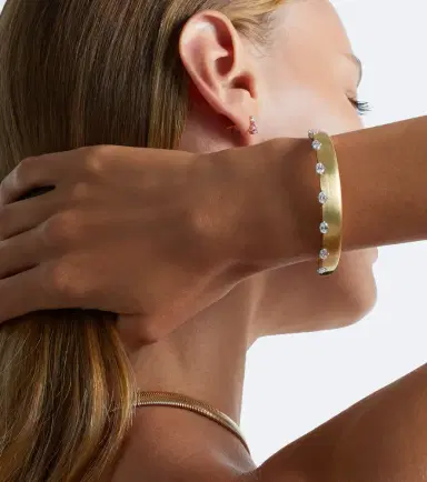 Nikos Koulis Me 18kt gold bangle with diamonds | Thumbnail 5 Nikos Koulis Me 18kt gold bangle with diamonds | Thumbnail 5