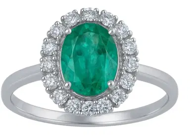Wish Fine Jewelry 1.15ct Diamond Emerald 18K Gold Ring | Thumbnail 1 Wish Fine Jewelry 1.15ct Diamond Emerald 18K Gold Ring | Thumbnail 1