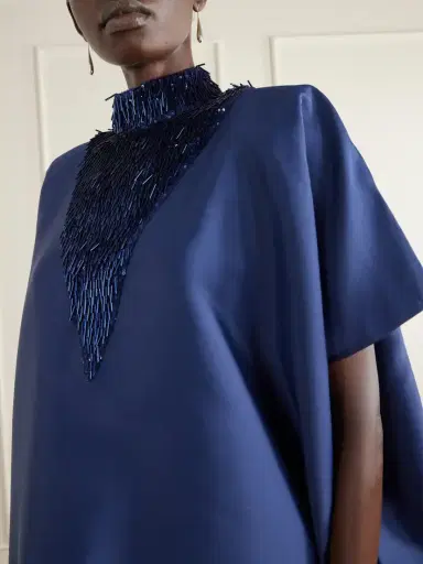 Dima Ayad Cocoon Sequined And Twill Gown | Thumbnail 4 Dima Ayad Cocoon Sequined And Twill Gown | Thumbnail 4