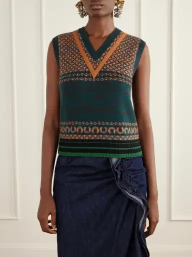 Dries Van Noten Toque Cashmere And Wool-blend Vest | Thumbnail 3 Dries Van Noten Toque Cashmere And Wool-blend Vest | Thumbnail 3